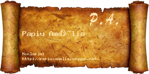 Papiu Amália névjegykártya